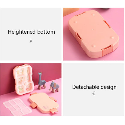 XINGCHENG XC-451 Microwave Student Lunch Box Plastic Compartment Portable Lunch Box, Blue, Pink