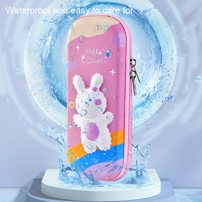 Uime EVA 3D Multi-compartment Pencil Case Stationery Box Children School Supplies(Purple Pony)
