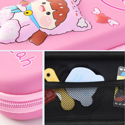 Uime EVA 3D Multi-compartment Pencil Case Stationery Box Children School Supplies(Green Dinosaur)