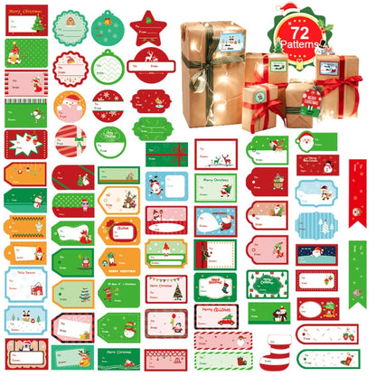 1set 72pcs/set  Christmas Stickers Gift Bag Packaging Box Closure Stickers