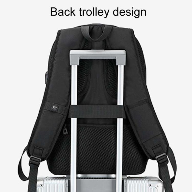 SKV B21071 Large Capacity Student School Bags Leisure Traveling Double Shoulder Laptop Backpack(Black)