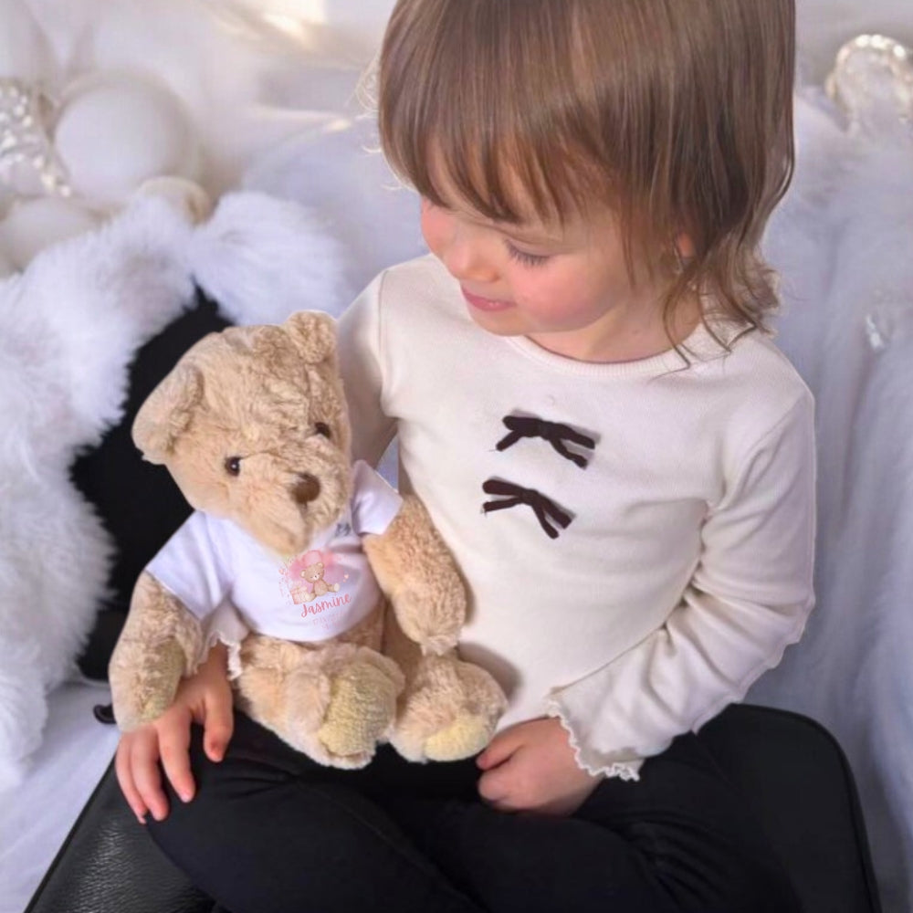 Personalised 1st Christmas Baby Gift Box, Teddy Bear & Baby Outfit