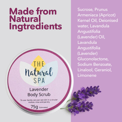 Lavender Body Scrub | Natural Exfoliating Sugar Scrub for Relaxing, Smooth Skin | Vegan, Plastic-Free Skincare | 3 Size Options