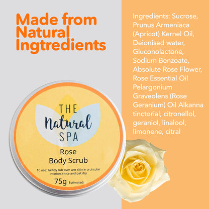 Rose Sugar Scrub | Natural Exfoliating Body Scrub for Smooth, Glowing Skin | Vegan, Plastic-Free Skincare | 2 Size Options