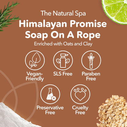 Himalayan Promise Soap Bar | Rosemary Lime & Himalayan Pink Salt Natural Handcrafted Soap | Vegan, Plastic-Free Skincare | 2 Styles Available