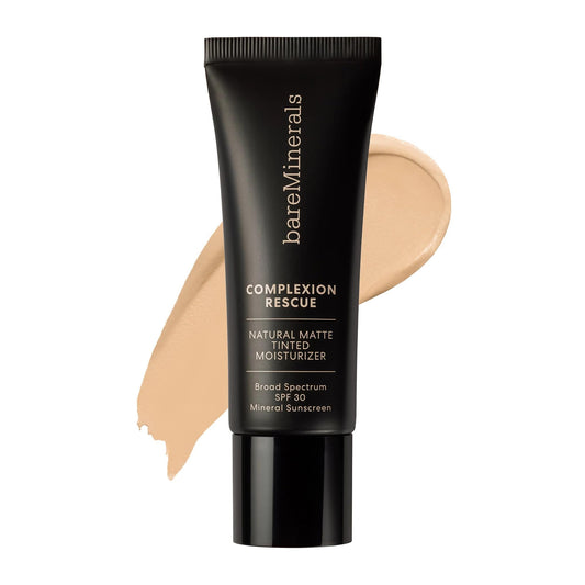 bareMinerals Complexion Rescue Natural Matte Tinted Moisturizer SPF 30 – Vanilla 02 (Vegan, Cruelty-Free)