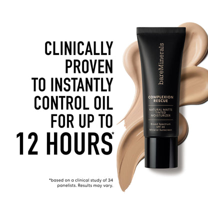 bareMinerals Complexion Rescue Natural Matte Tinted Moisturizer SPF 30 – Vanilla 02 (Vegan, Cruelty-Free)