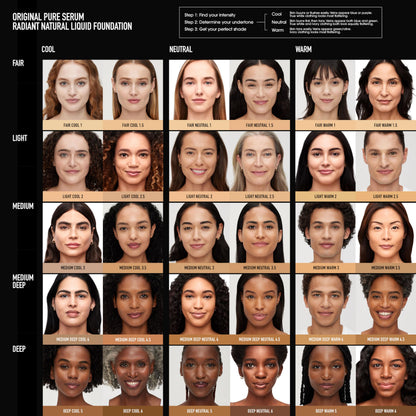 bareMinerals Original Pure Serum Foundation SPF 20 – Medium Cool 3.5 | Vegan, Cruelty-Free