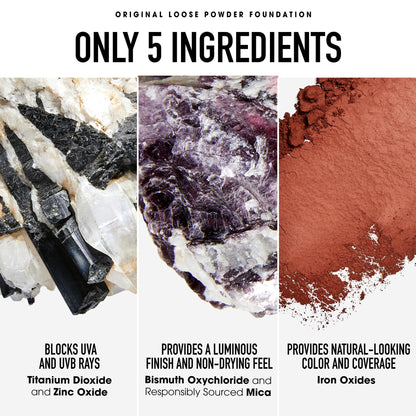 bareMinerals Original Get Started Kit 3-Piece Mineral Makeup Set, Medium Beige, Vegan, Cruelty-Free & Dermatologist-Tested