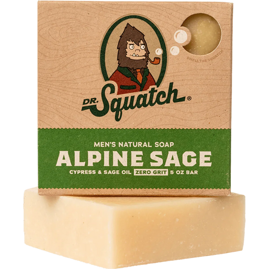 Dr. Squatch All Natural Bar Soap for Men, Alpine Sage, New but scruffy packaging