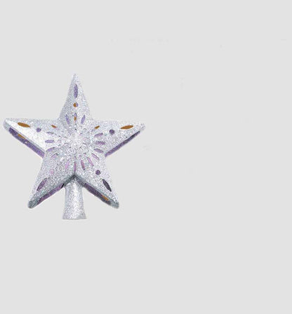 3D LED Christmas Tree Topper Star | Snowflake Projector | Glitter Silver & Gold | Rotating Light | Home Xmas Decoration | Michan Direct