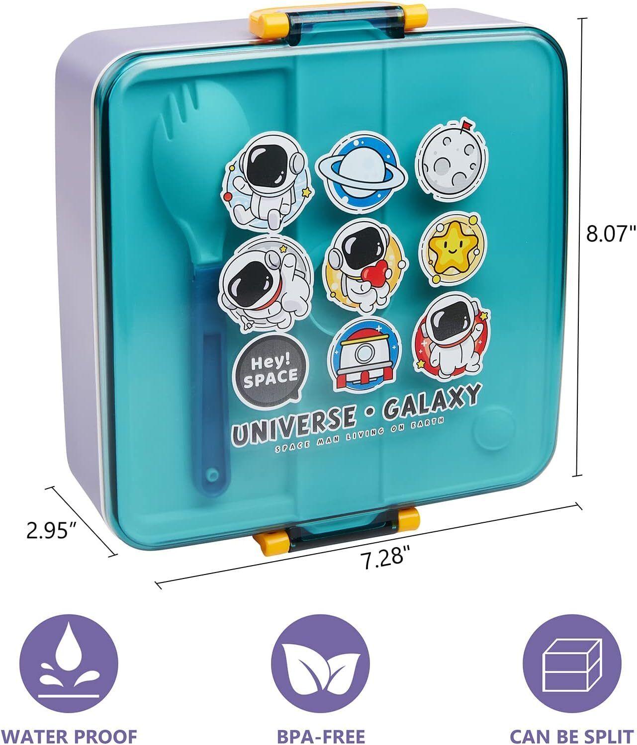 School Lunch Box Leak Proof Square Food Grade Snack 1300ml Container for Kids