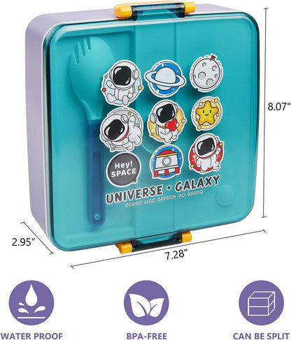 School Lunch Box Leak Proof Square Food Grade Snack 1300ml Container for Kids