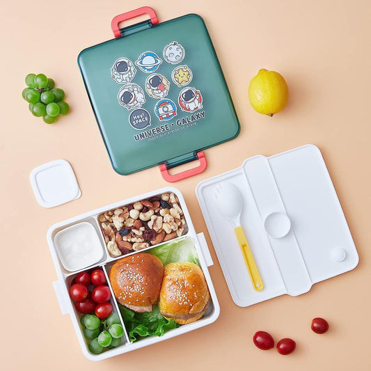 School Lunch Box Leak Proof Square Food Grade Snack 1300ml Container for Kids
