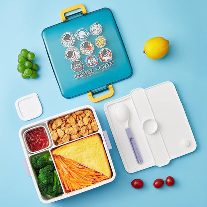 School Lunch Box Leak Proof Square Food Grade Snack 1300ml Container for Kids