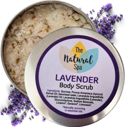 Lavender Body Scrub | Natural Exfoliating Sugar Scrub for Relaxing, Smooth Skin | Vegan, Plastic-Free Skincare | 3 Size Options