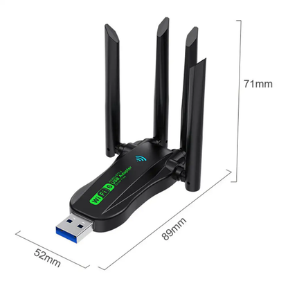 WiFi 6 USB Adapter with Bluetooth 5.4 – Dual Band 2.4GHz & 5.8GHz Wireless Network Adapter