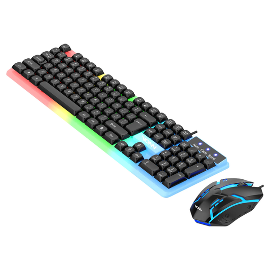 Wired LED Gaming RGB Keyboard & Mouse Combo Set for PC & Laptop