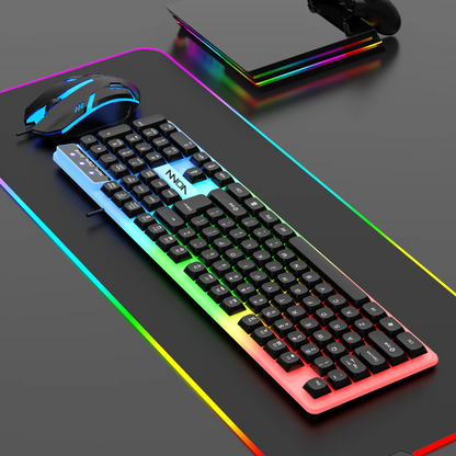 Wired LED Gaming RGB Keyboard & Mouse Combo Set for PC & Laptop