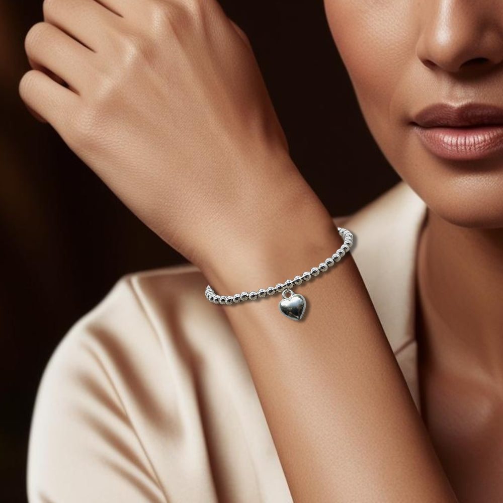 Puff Heart Bracelet & Merry Christmas Gift Card